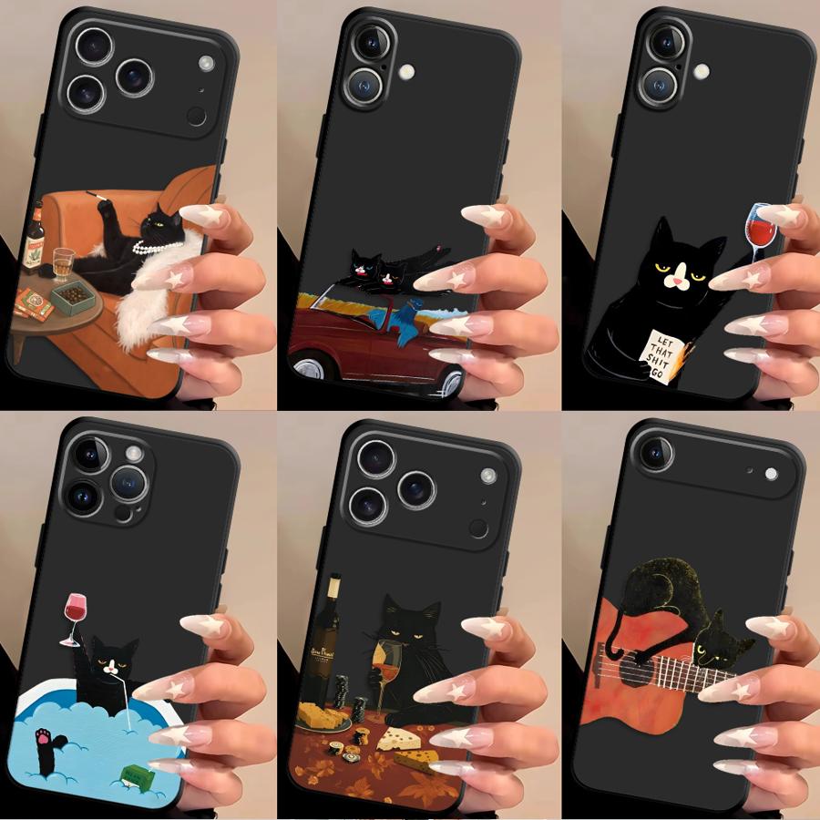 Lanyard Anime Logo - Cartoon Black Car Phone Cover Case