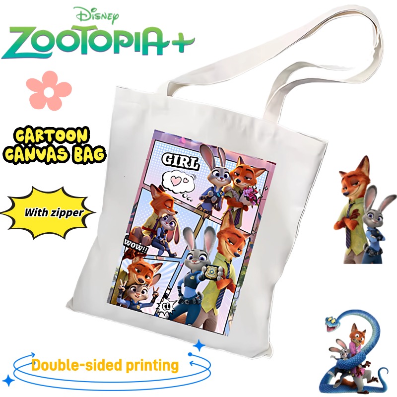 Zootopia cartoon canvas bag, J – обзор и цена Anime Kingdom Merchandise