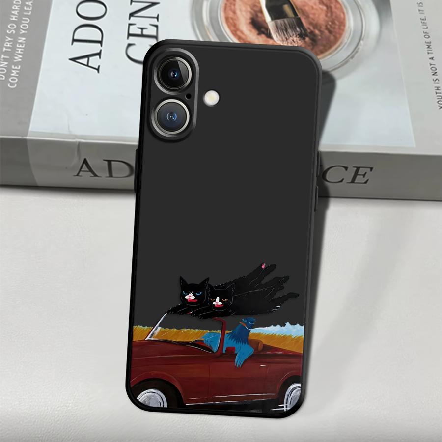 Cartoon Black Car Phone Cover  – обзор и цена Lanyard Anime Logo